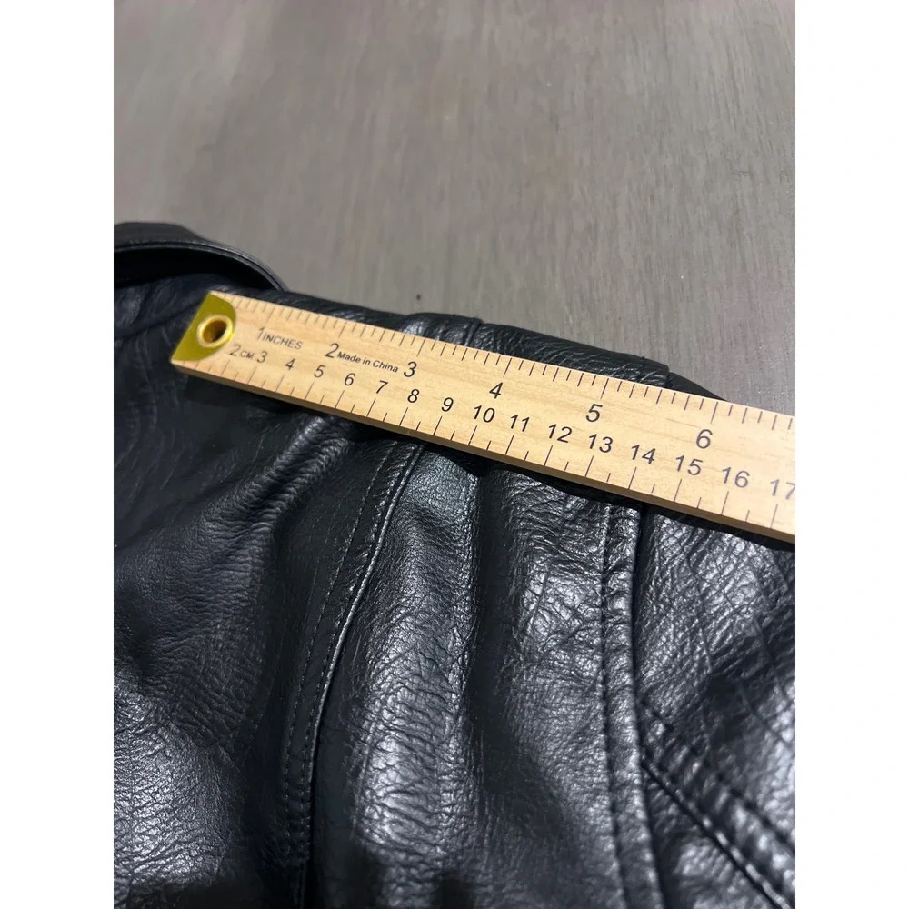 Candie's Y2K Women's Black Leather‎ Jacket Bikercore - Picture 9 of 10